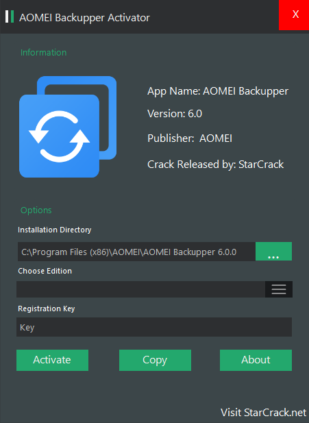 AOMEI Backupper جميع الإصدارات Crack