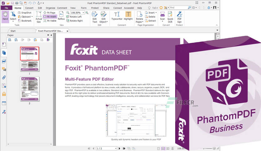 برنامج Foxit PhantomPDF Business 11.2.0.53426 Crack + License Key 2022.2.0.53426